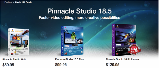 pinnacle studio 18 ultimate video editing